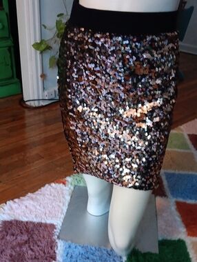 torrid Gold Sequin Mini Skirt